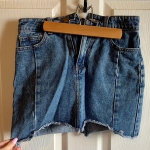 Denim mini skirt